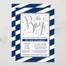 Search for navy blue stripes baby shower invitations Trendy