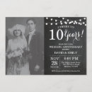 Search for 10th wedding anniversary invitations Black and white