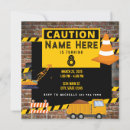 Search for construction zone birthday invitations Kid
