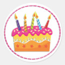 Search for birthday cake stickers Orange