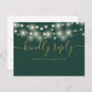 Search for emerald green and gold wedding rsvp cards Simple