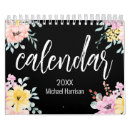 Recherche de floral calendriers Noir et blanc