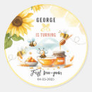 Search for cute bees stickers 1st birthday