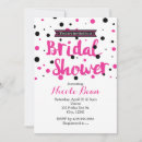 Search for black hot pink bridal shower invitations Trendy