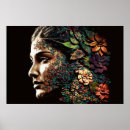 Recherche de visage abstrait posters Numérique