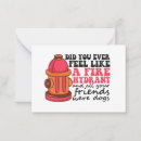 Search for firing note cards Firefighter