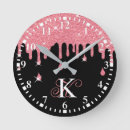 Search for pink glitter clocks Girl