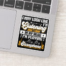 Search for funny saxophone stickers Orchestra
