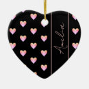 Search for pink heart ornaments Rose gold