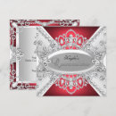 Search for red silver quinceanera invitations Party