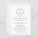 Search for black white simple wedding invitations Formal