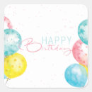 Search for bright happy birthday stickers Watercolor