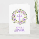 Search for first holy communion cards Floral