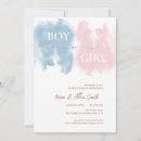 Recherche de boho gender reveal invitations Minimaliste