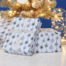 Search for black white christmas snowflakes wrapping paper Pattern