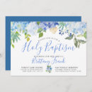 Search for blue flower christening invitations Floral