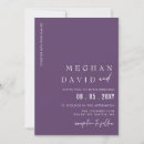 Search for elegant purple wedding invitations Minimalist