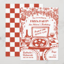 Search for italian pizza party invitations Red
