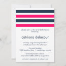 Search for navy and pink bridal shower invitations Blue