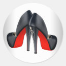 Recherche de chaussures noires autocollants Rouge
