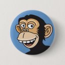 Recherche de singes drôles badges Singe de bande dessinée