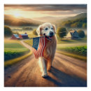 Recherche de golden retriever posters Patriotique