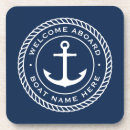 Search for sailor coasters Welcome aboard boat name