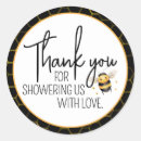 Search for gold and black thank you stickers Bee