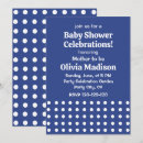 Recherche de pois blanc invitations Bleu