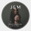 Recherche de transparent mariage autocollants Monogramme