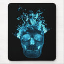 Search for fire skull mousepads Blue