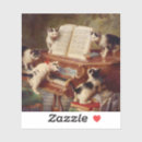 Recherche de vintage animal art stickers Chats