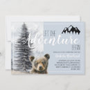 Search for adventure 1st birthday invitations Rustic