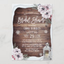 Search for rustic winter bridal shower invitations Floral