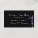 Search for essential oil business cards Purple