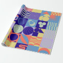 Search for geometric shapes wrapping paper Abstract