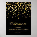 Search for 70th birthday posters Black and gold