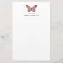 Search for butterflies stationery paper Pink