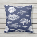 Search for blue and white fish pillows Fishing