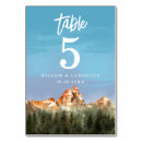 Recherche de mountain wedding table cards Numéros de table