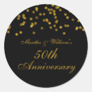 Search for gold 50th anniversary stickers Black