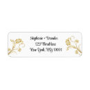 Search for gold foil return address labels weddings Script