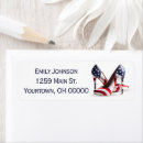Search for made in the usa return address labels Red white blue
