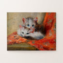Recherche de peinture de chat puzzles Orange