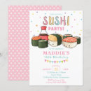 Search for sushi birthday invitations Cute