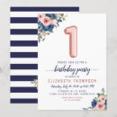 Search for rose gold 1st birthday invitations Floral