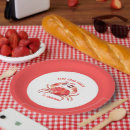 Recherche de crabe assiettes en papier Illustration
