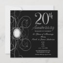 Search for 20th anniversary party invitations Elegant
