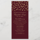 Search for burgundy and gold wedding programs Red