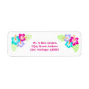 Search for tropical flower return address labels Colourful